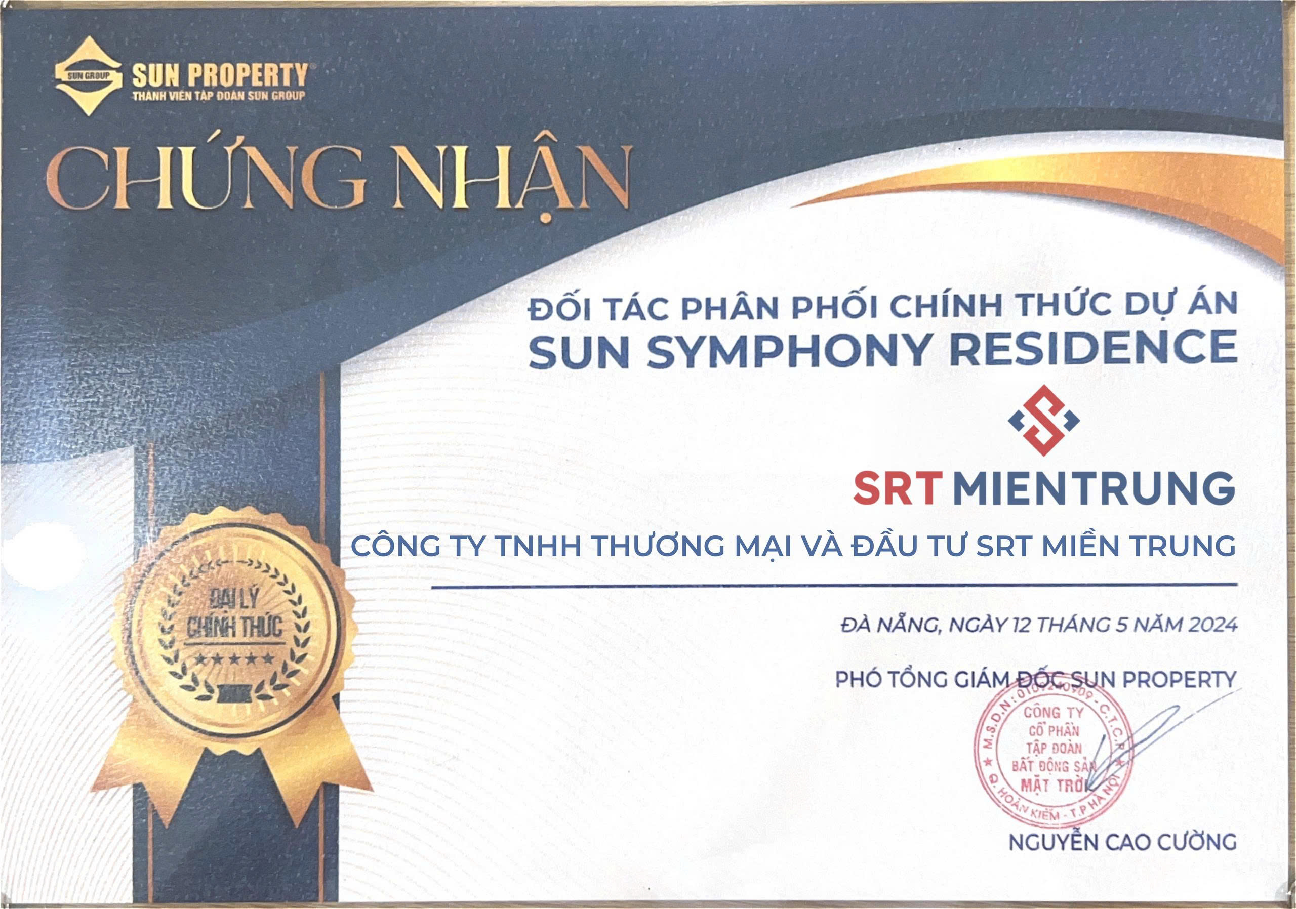 chung nhan phan phoi du an symphony 5